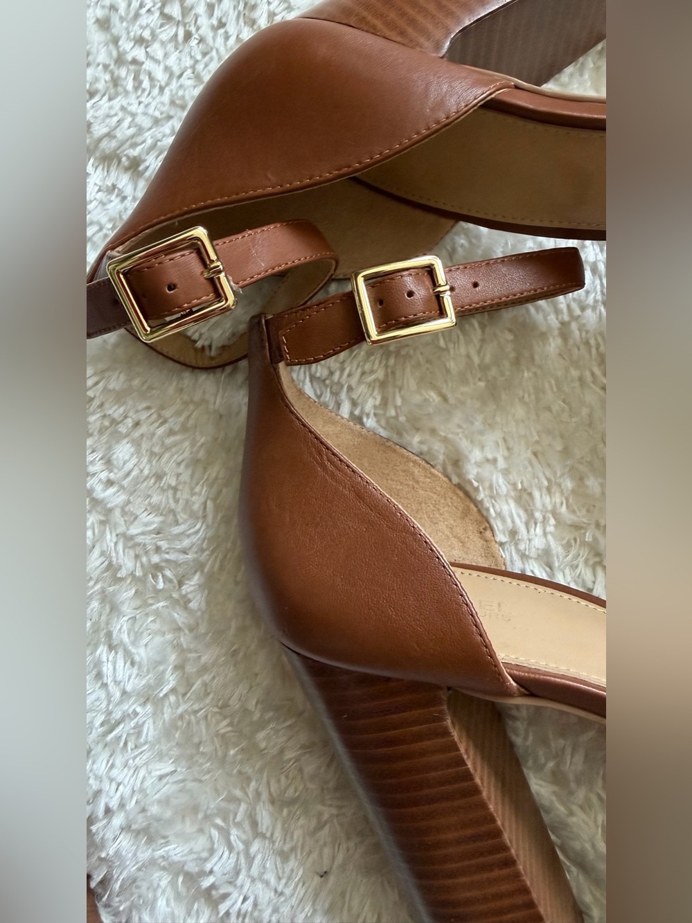 MICHAEL Michael Kors Brown Floral Platform Sandals with Ankle Strap - Picture 3 of 16